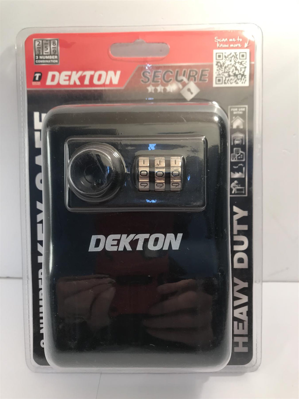 Dekton 3 Number Combination Key Safe Heavy Duty Robust Steel DT70102