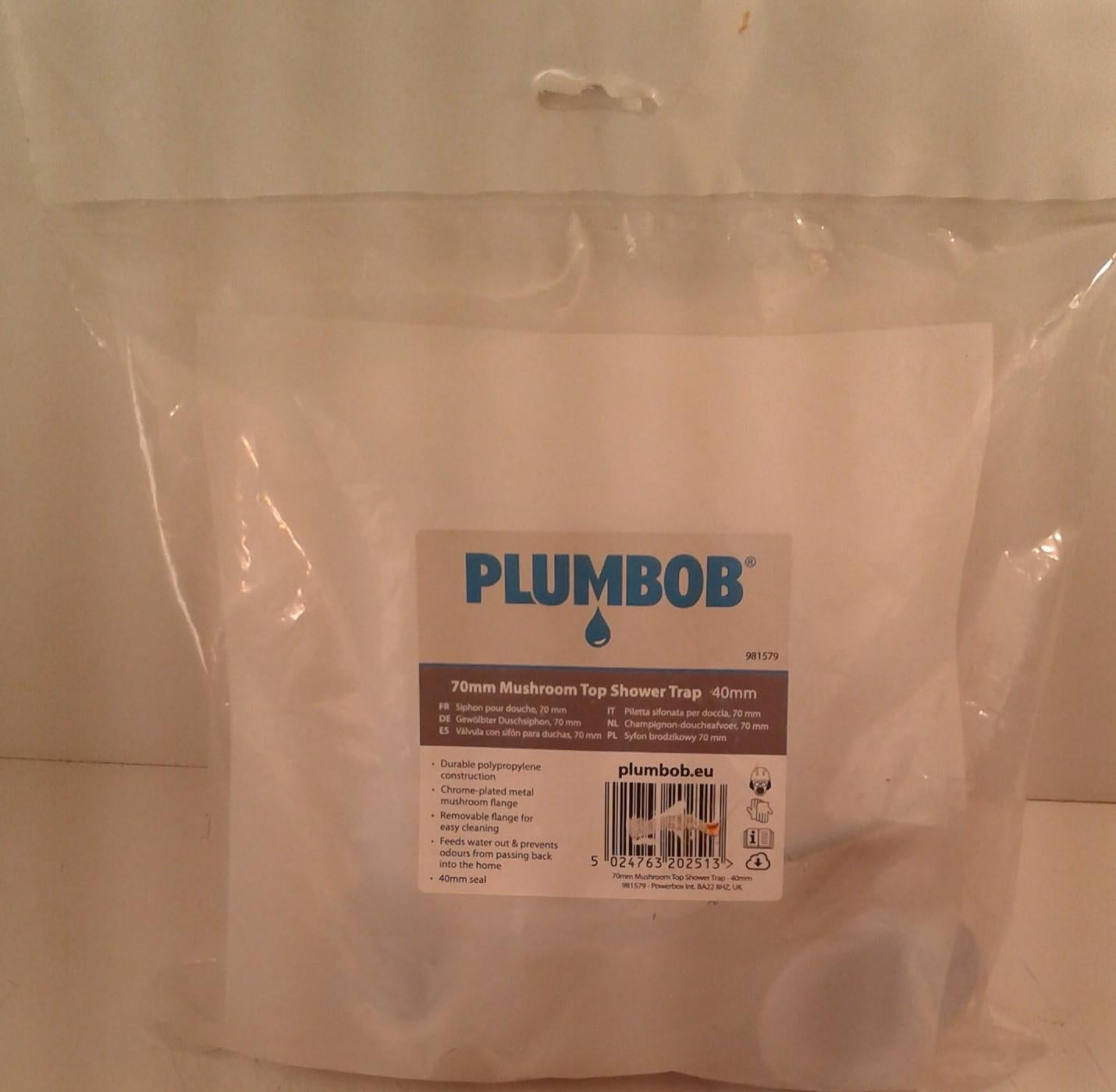 70MM MUSHROOM TOP SHOWER TRAP 40MM 981579