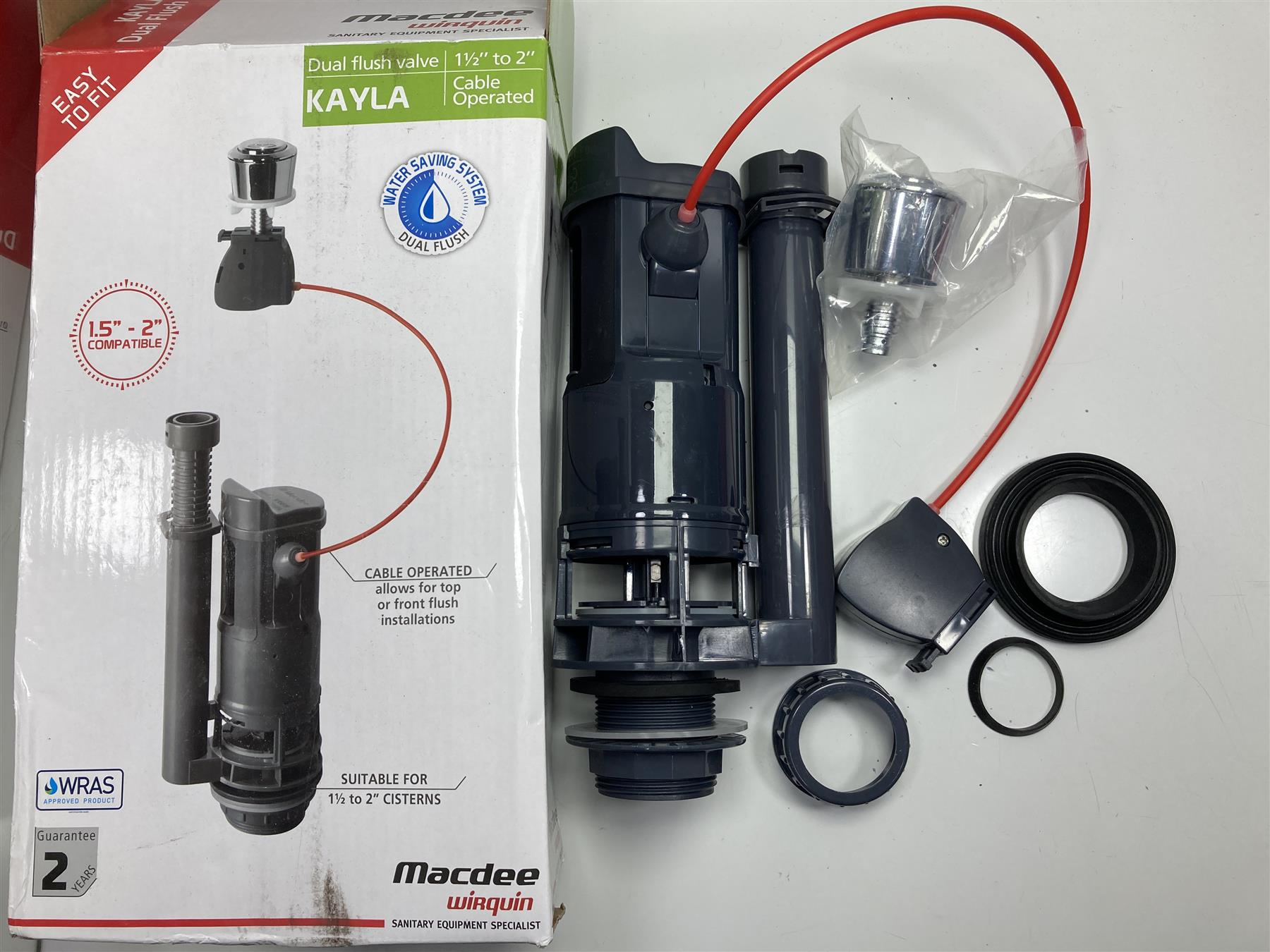 Macdee DVA0100 Kayla Valve 1.5" To 2" Cable Operated Dual Flush Outlet Valve