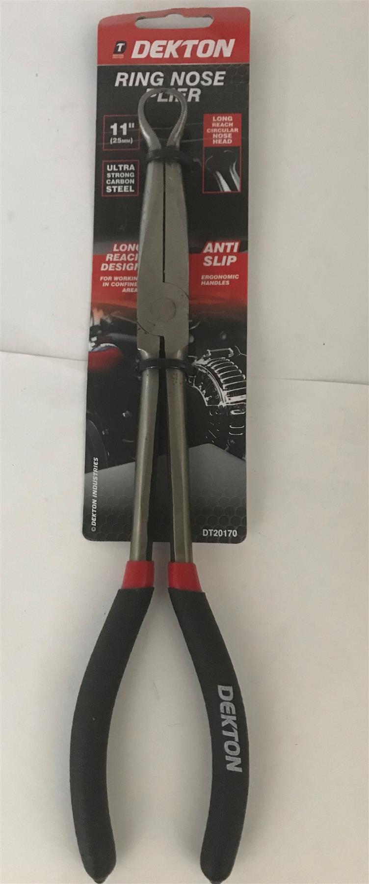 Dekton 11" (25mm) Ring Nose Plier - Ultra Strong Carbon Steel