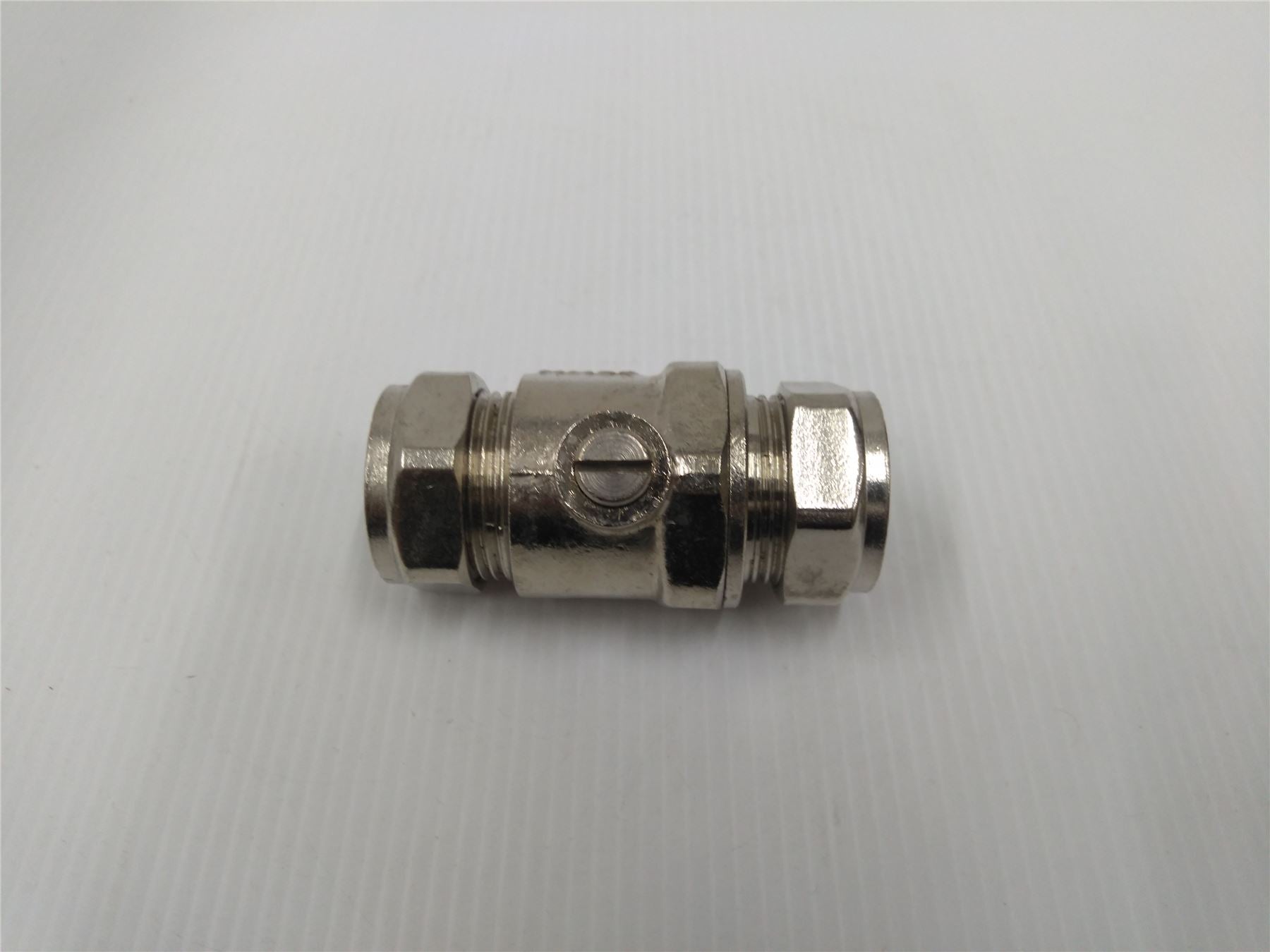 22mm Chrome compression Isolating Isolation Service full bore valve EN1254-2