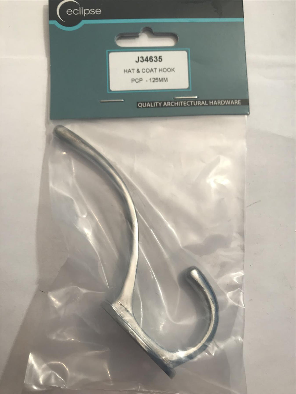 Eclipse Hat & Coat Hook Polished Chrome Plated 125mm  J34635