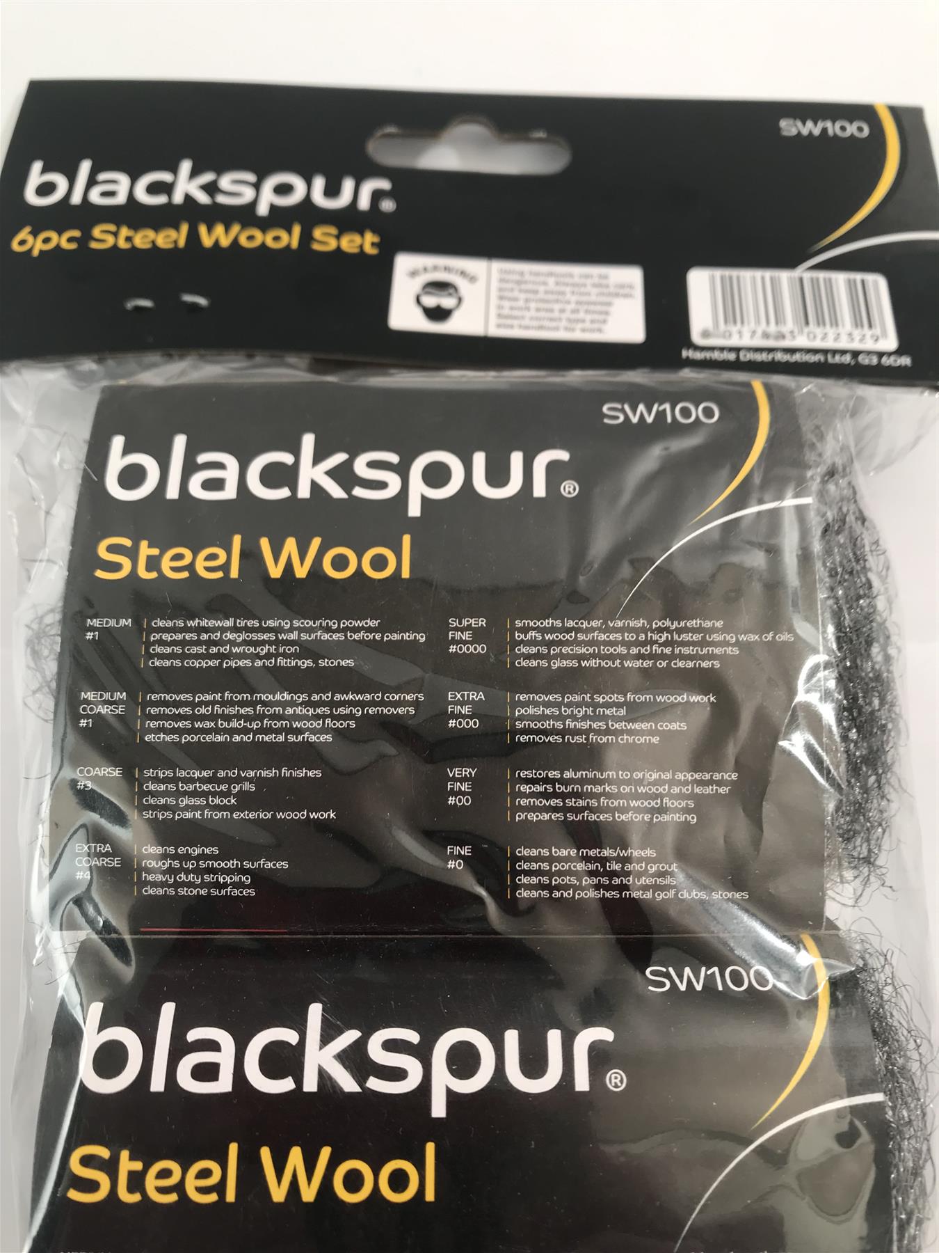 Blackspur 6pc Steel Wool Set  SW100