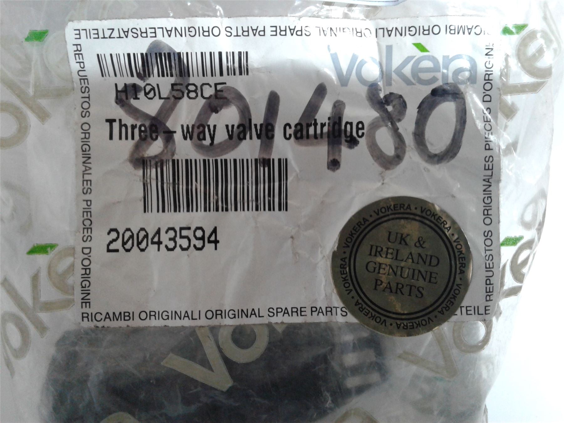 NEW VOKERA PROCOMBI CT25 & CT29 DIVERTER VALVE CARTRIDGE 20017597 WAS 20043594