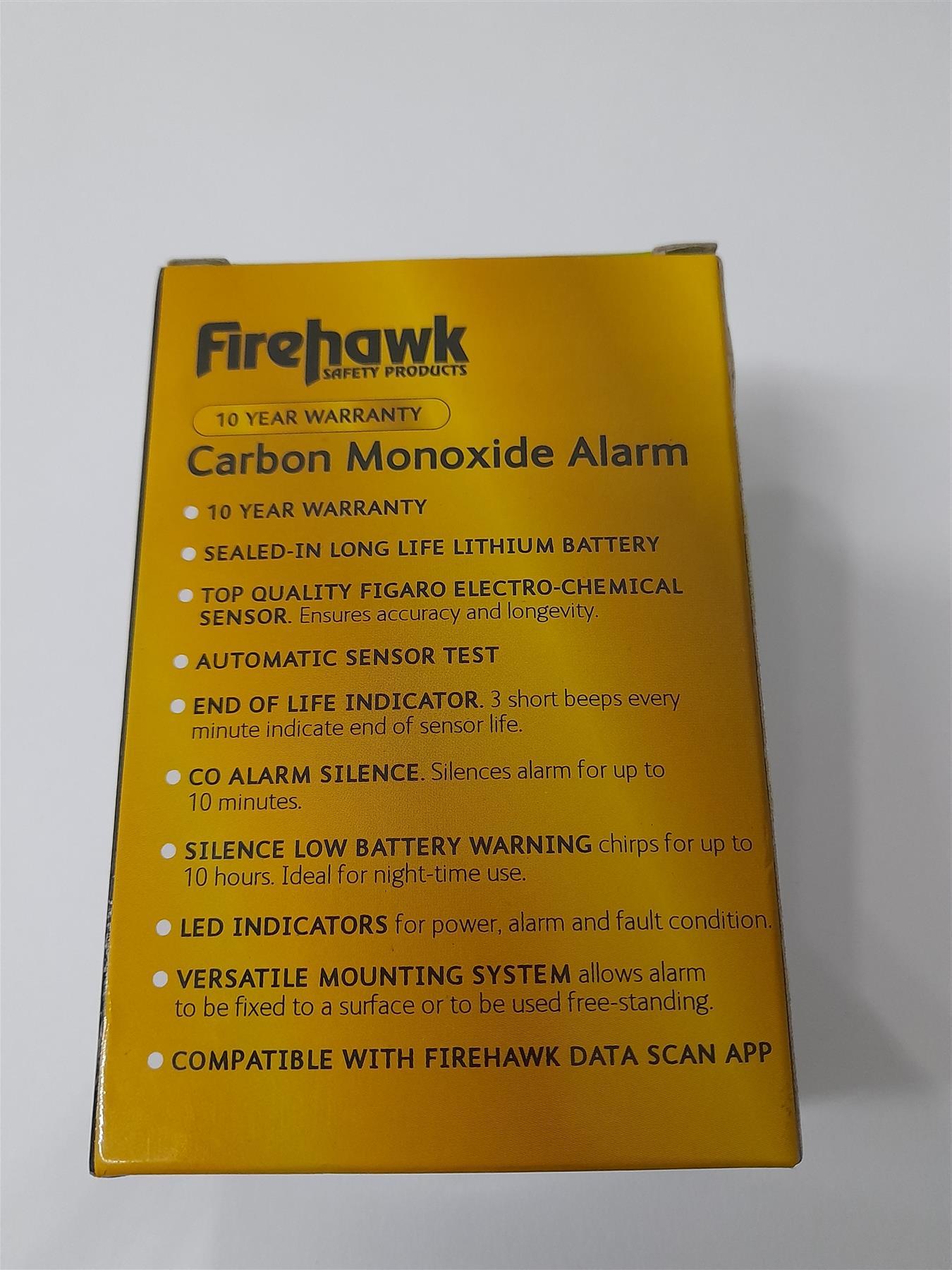 Firehawk CO7B-10Y Carbon Monoxide Alarm