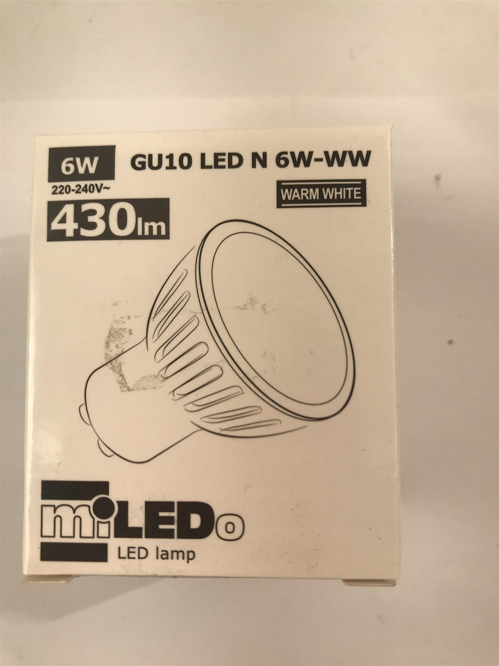 MiLED GU10 LED N 6W-WW 430lm 3000k (Warm White)  31010