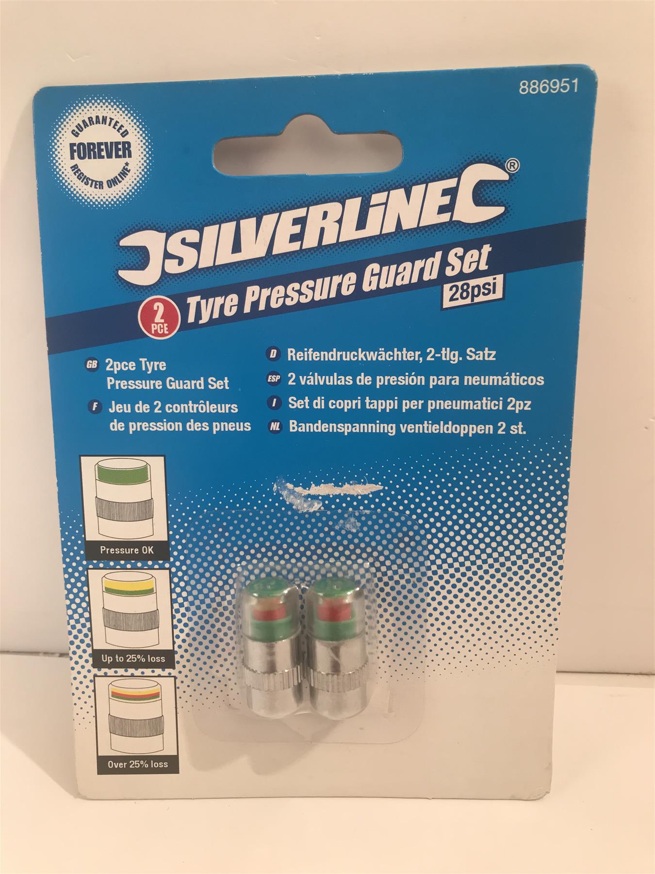 Silverline 2pc Tyre Pressure Guard Set 28psi  886951