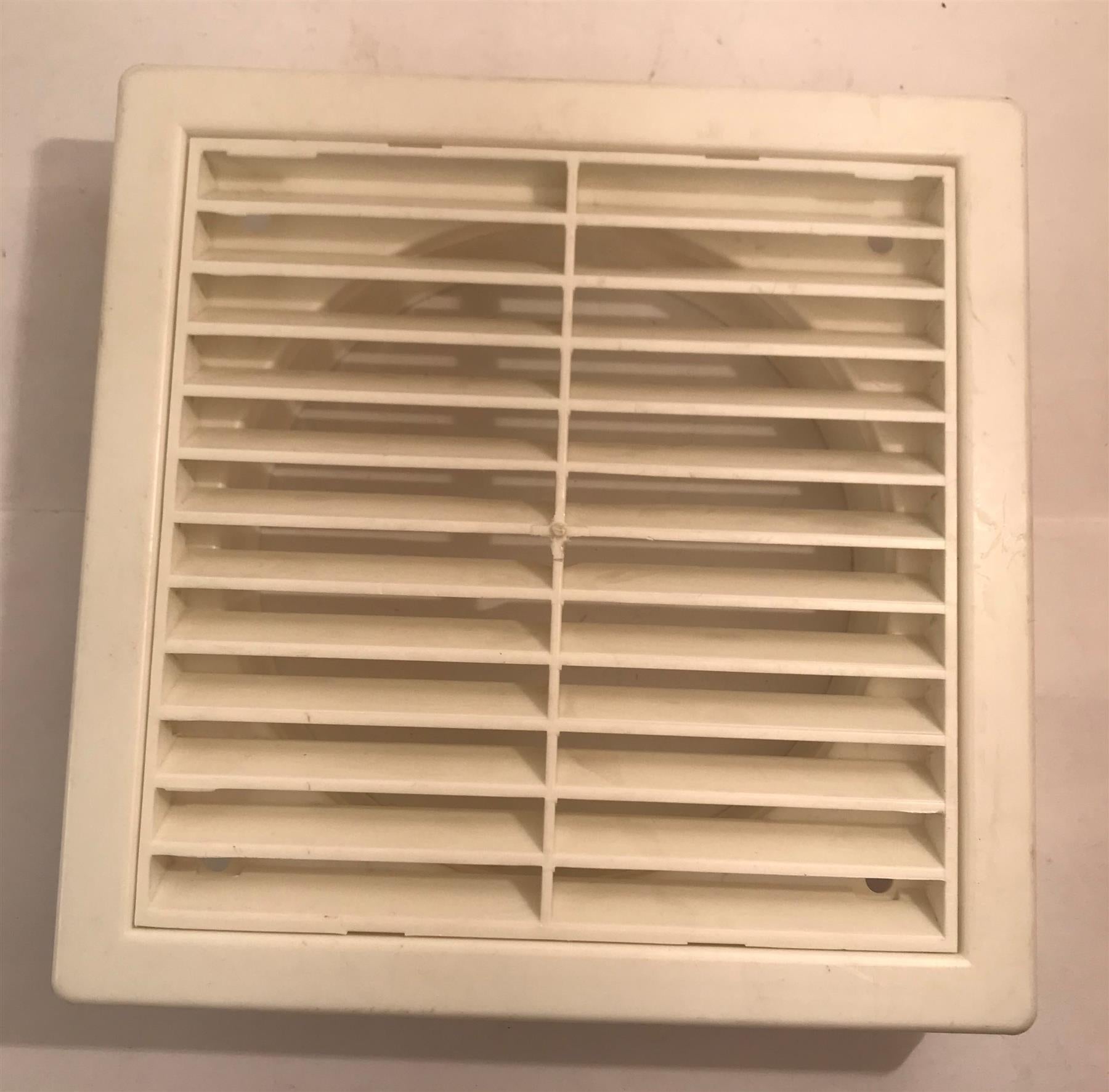 White Air Vent Duct Grille 125mm, Fan Outlet