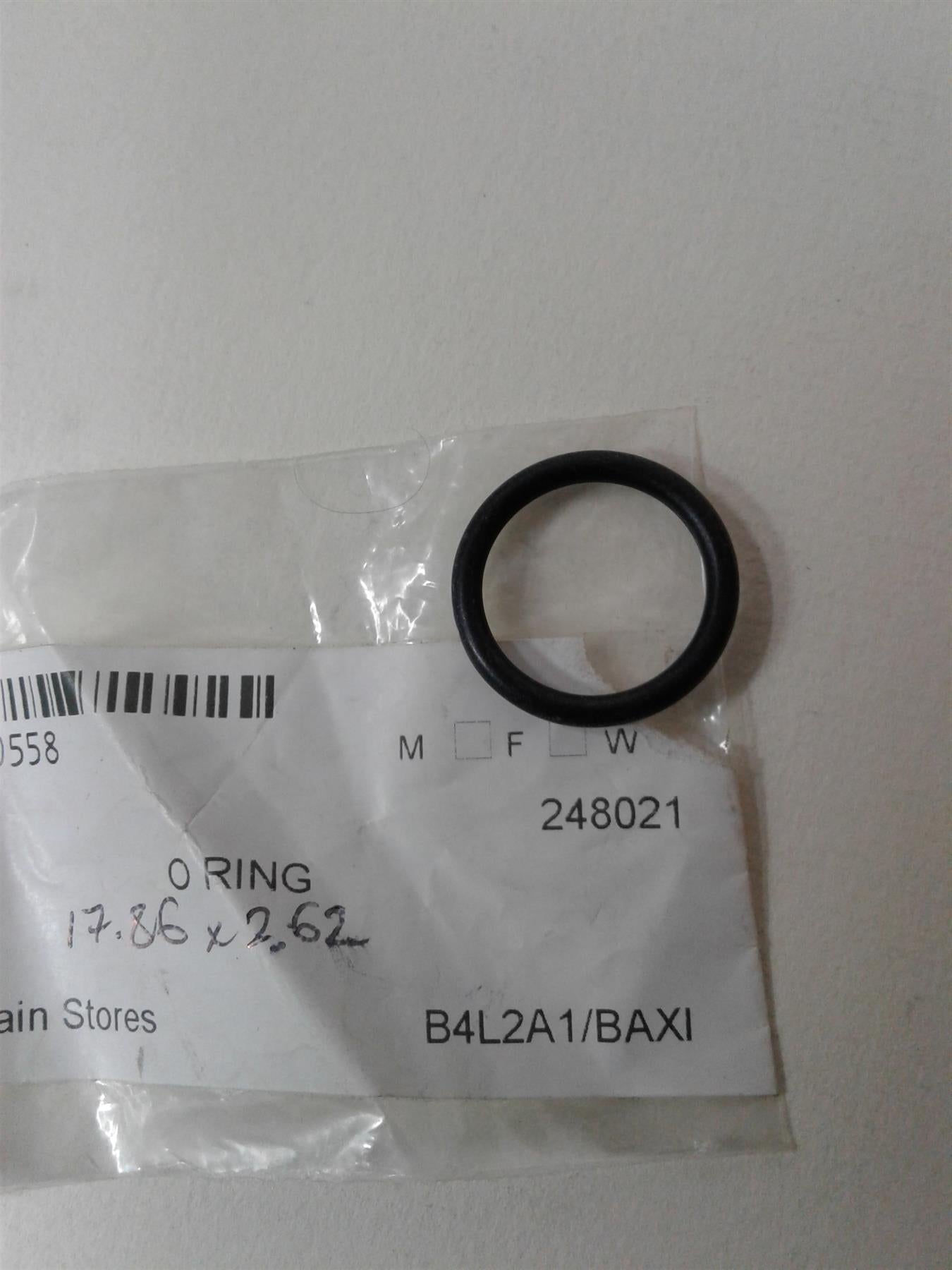 NEW BAXI COMBI DUOTEC BOILER EXCHANGER O RING (17.86x2.62) 248021