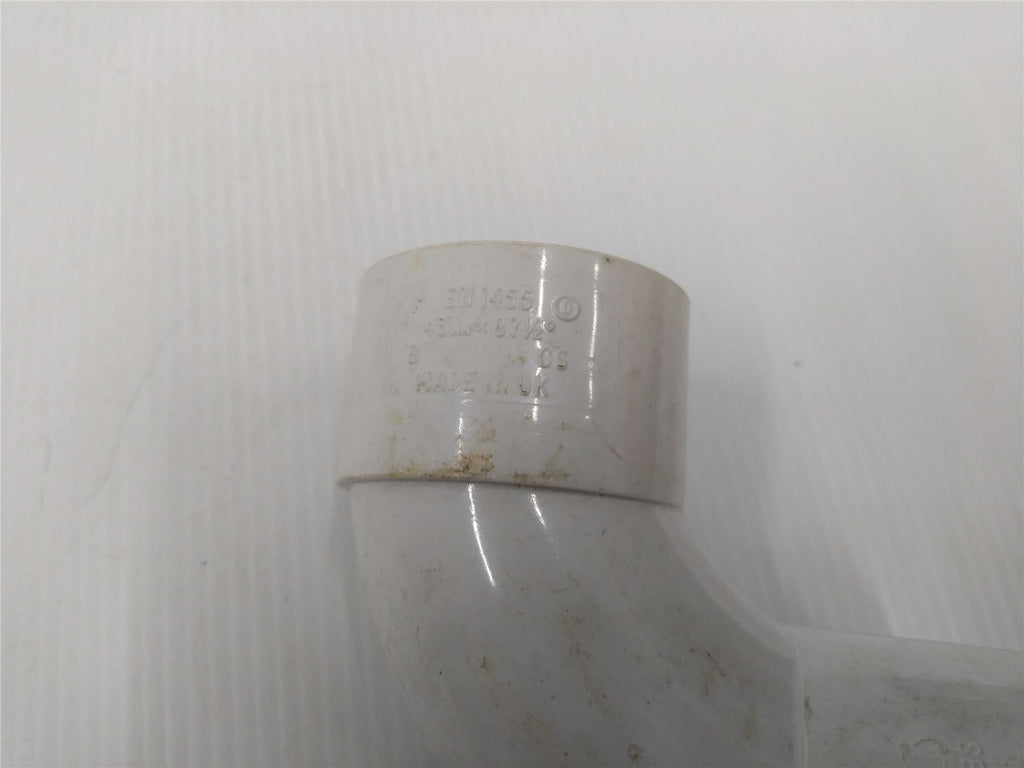 NEW WHITE 43mm 87.5 87.5 DEG DEGREE ELBOW EN1455