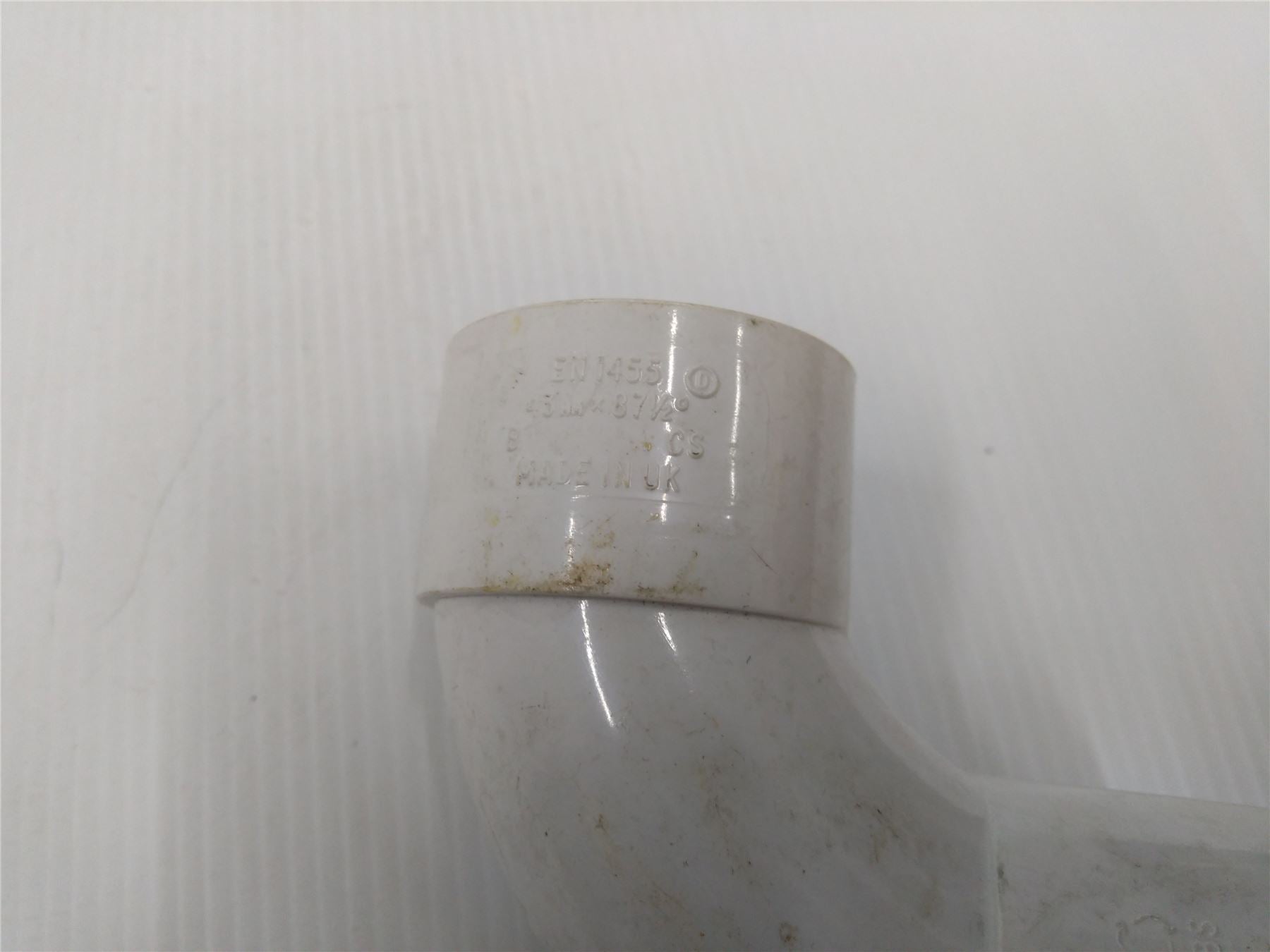 NEW WHITE 43mm 87.5 87.5 DEG DEGREE ELBOW EN1455