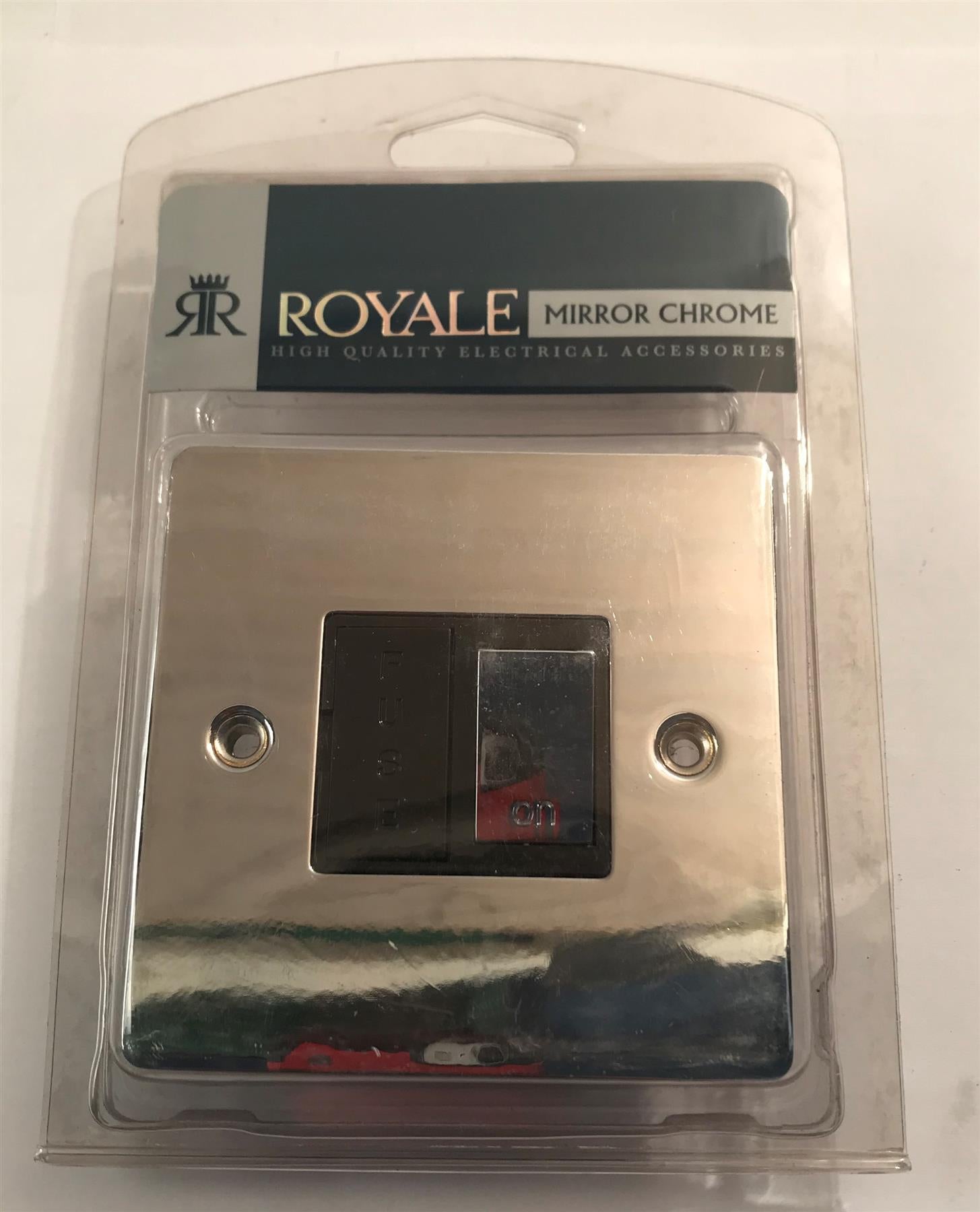 Royale Polished Chrome Flat 13a Fused Spur Unit  YSCP21