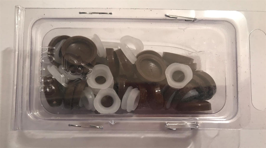 Dark Brown Screw Cover Caps Fits No. 6 - 8 Screws (Pk 25)