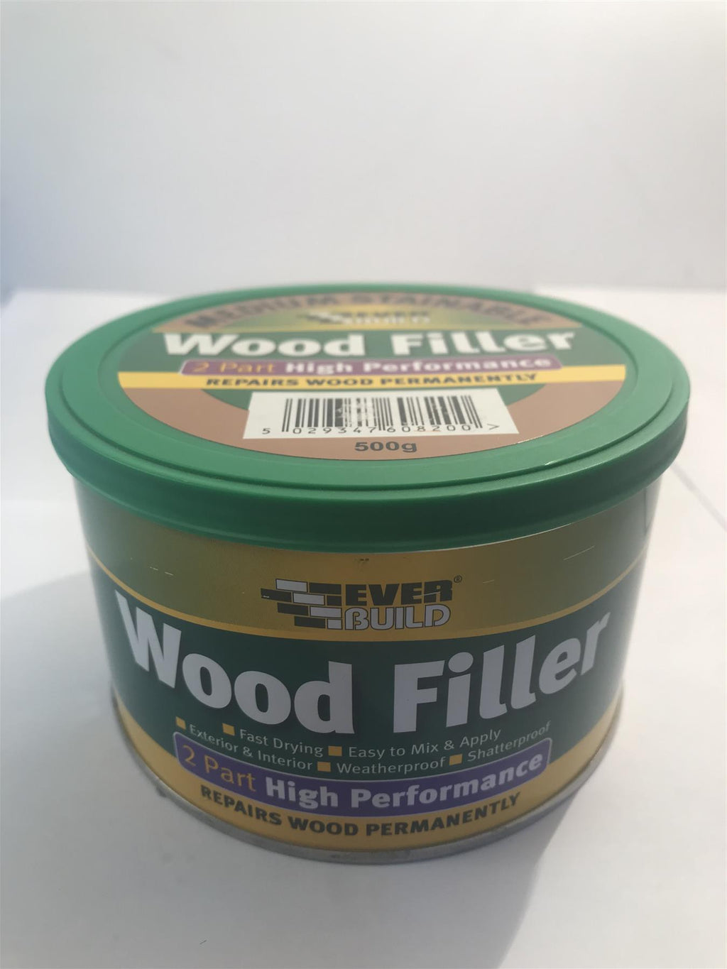 Everbuild 2 Part High Performance Wood Filler, Medium Stainable 500g