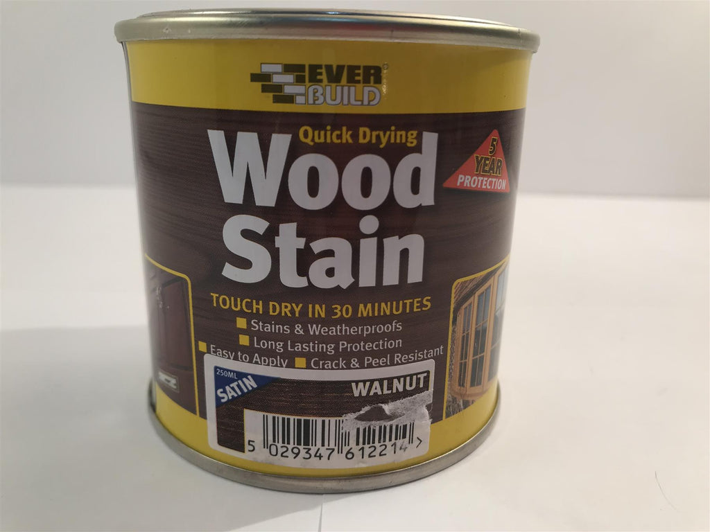 Everbuild EVBWSWN250 Quick Dry Wood Stain Satin Walnut 250 ml