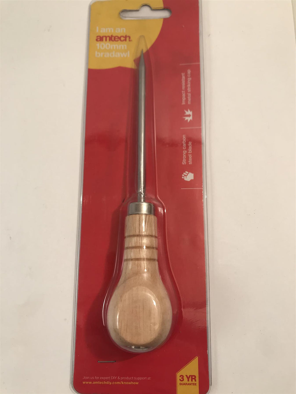 Amtech 100mm Wooden Handle Bradawl