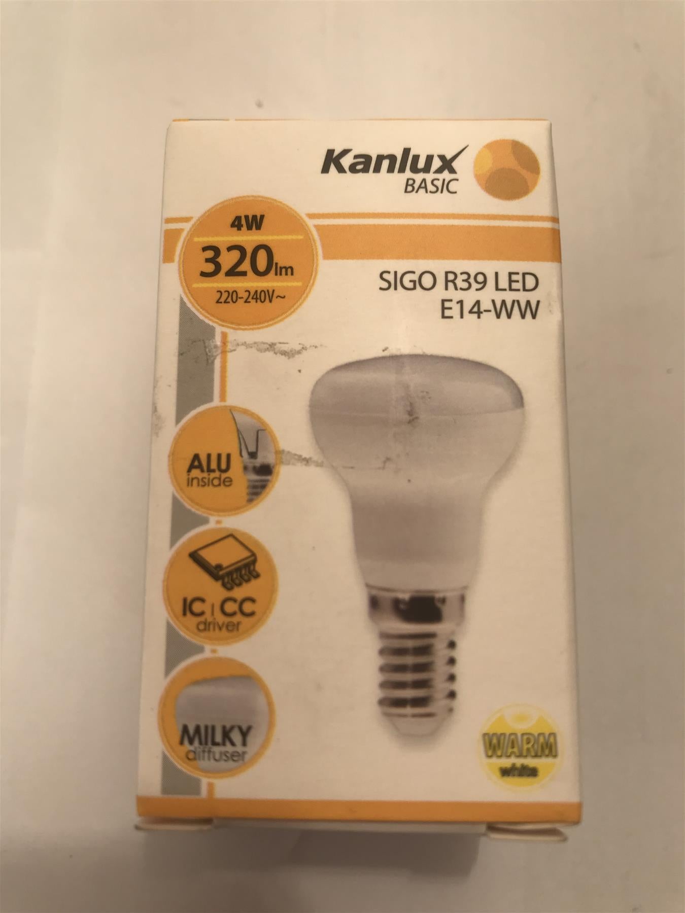 Kanlux Sigo R39 LED 4W E14-WW 320lm 3000k Warm White 22733