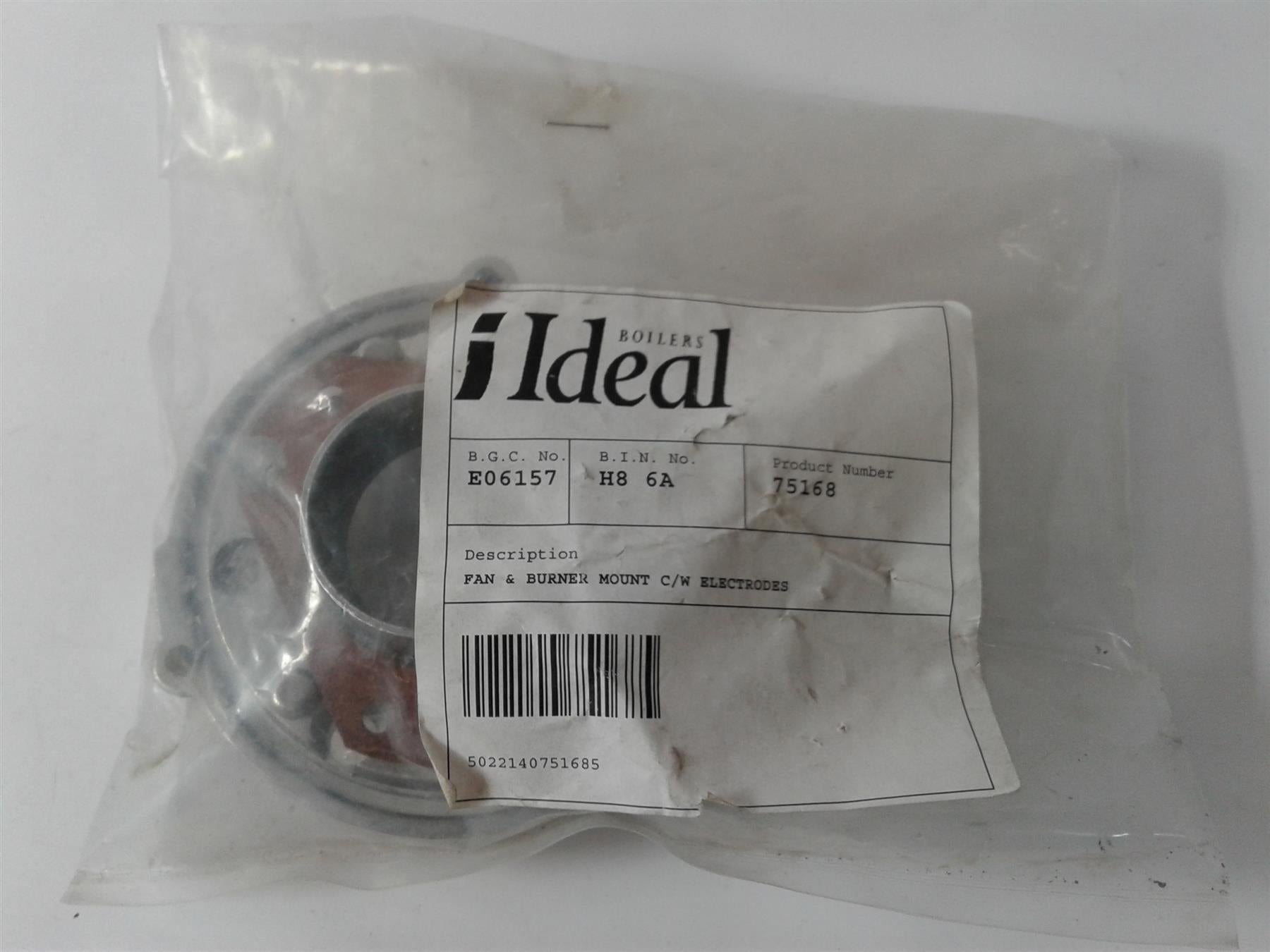 NEW IDEAL 075168 FAN & BURNER MOUNT WITHOUT ELECTRODE AND SCREW
