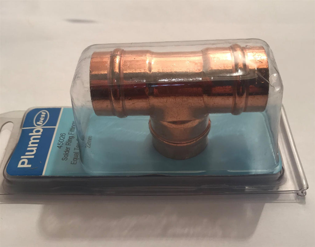 Plumb Best 22mm Copper Equal Tee Connector  45026