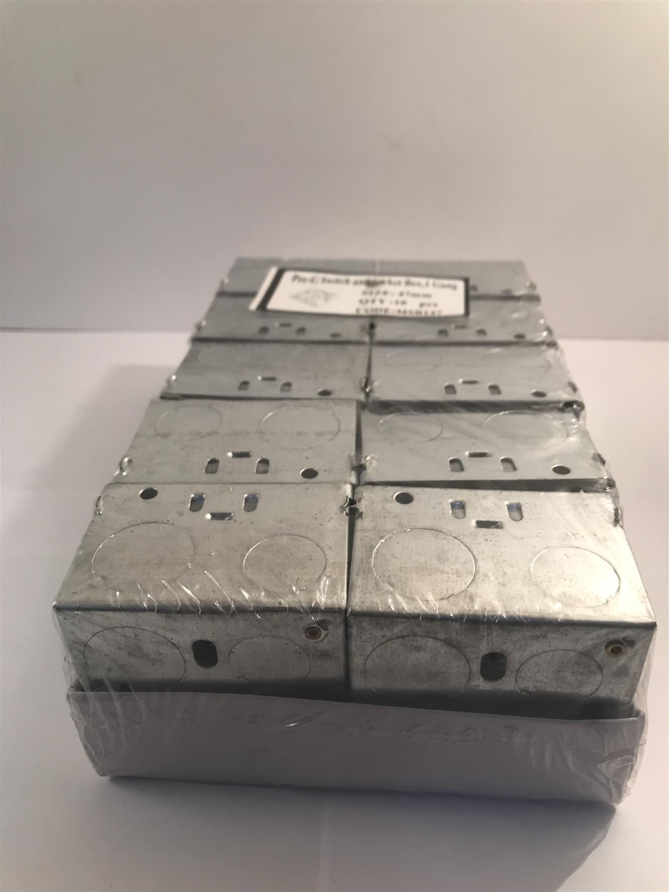 10 x Pre-G Switch and Socket Box, 1 Gang 47mm MSB147