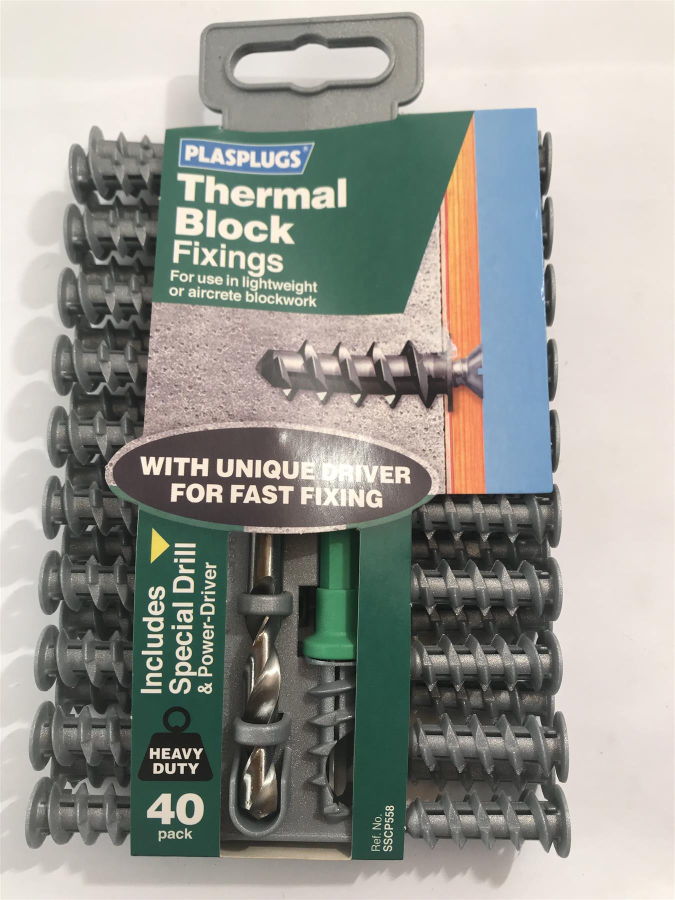 Thermal Block Fixings Includes Special Drill & Power-Driver  SSCP558