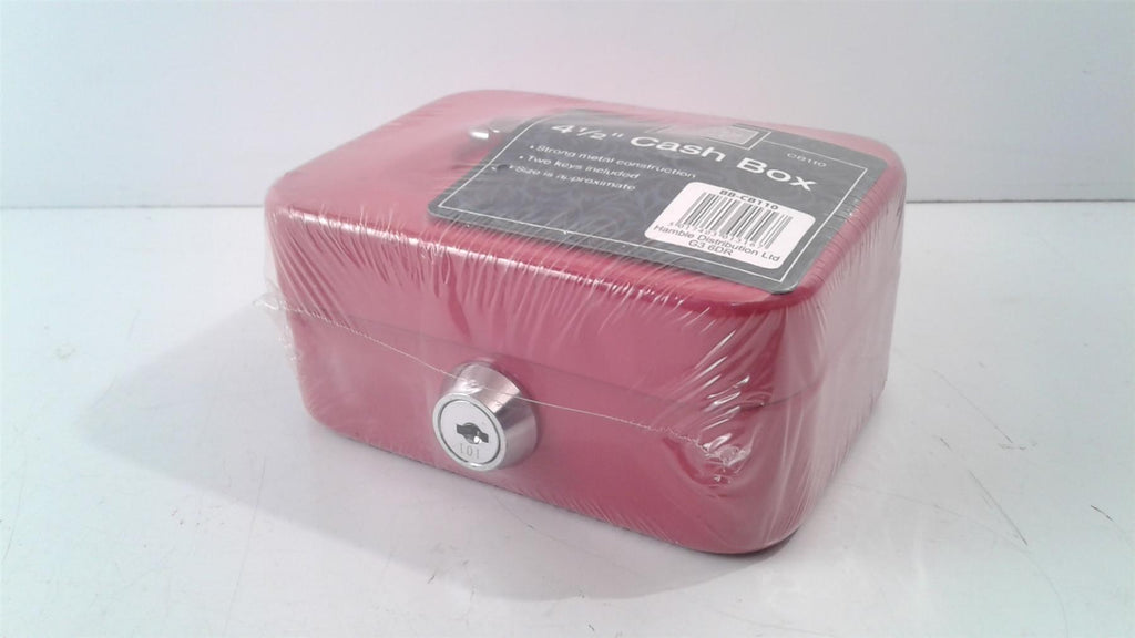 Ashley BB-CB110 4-1/2 Inch Cash Box, Red