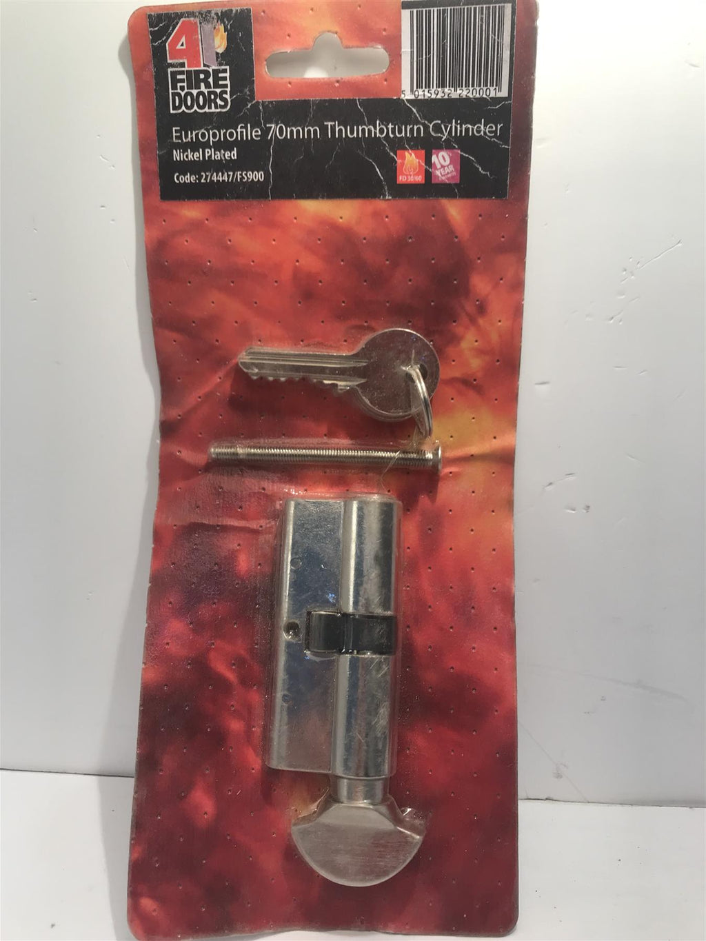 Europrofile 70mm Thumbturn Cylinder Nickel Plated