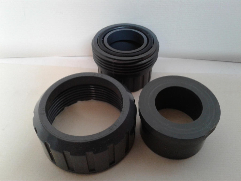 NEW DURAPIPE PVC GREY PLAIN UNION COUPLER 1 1/2" 32 DN 25 PN 16