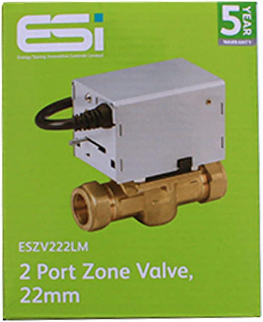 ESI Controls 2 port Zone Valve 22mm ESZV222LM