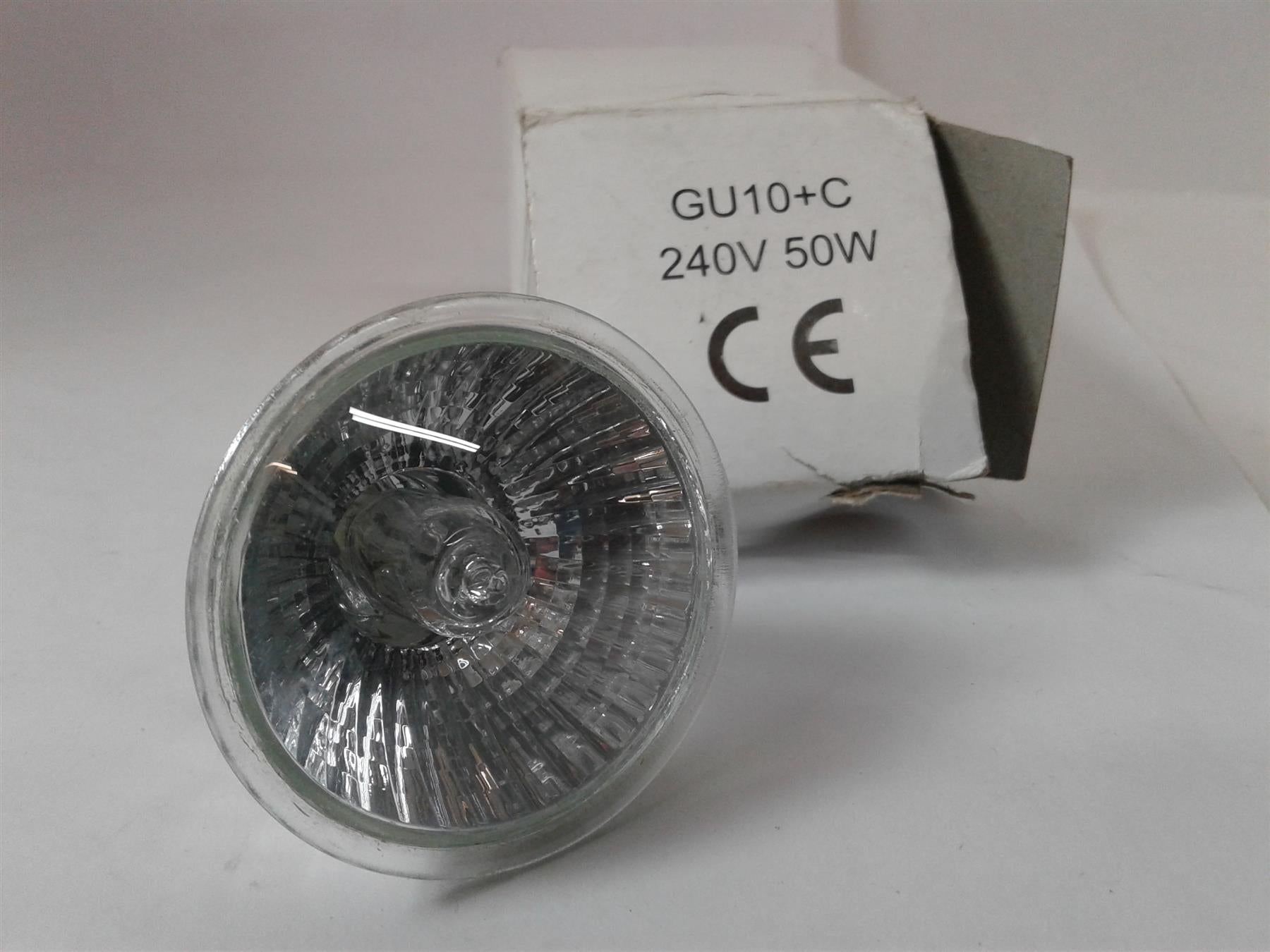 NEW 240V 50W Halogen Light Bulb GU10+C 50mm COOKER SPOTLIGHT