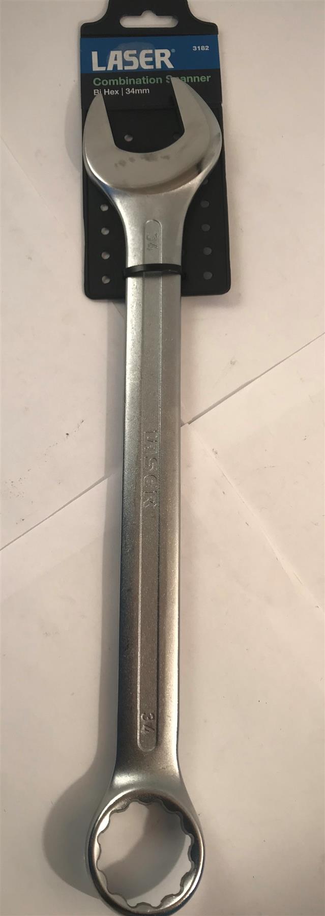 Laser Chrome Vanadium Combination Spanner 34mm  3182