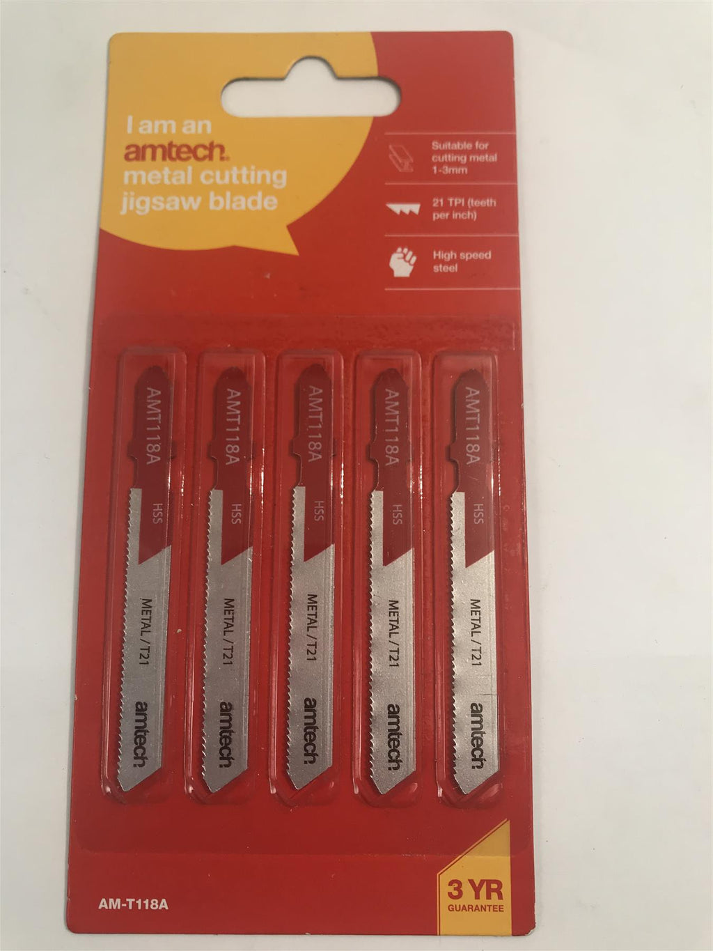 Amtech M1605 Metal Jigsaw Blade Set, 5-Piece