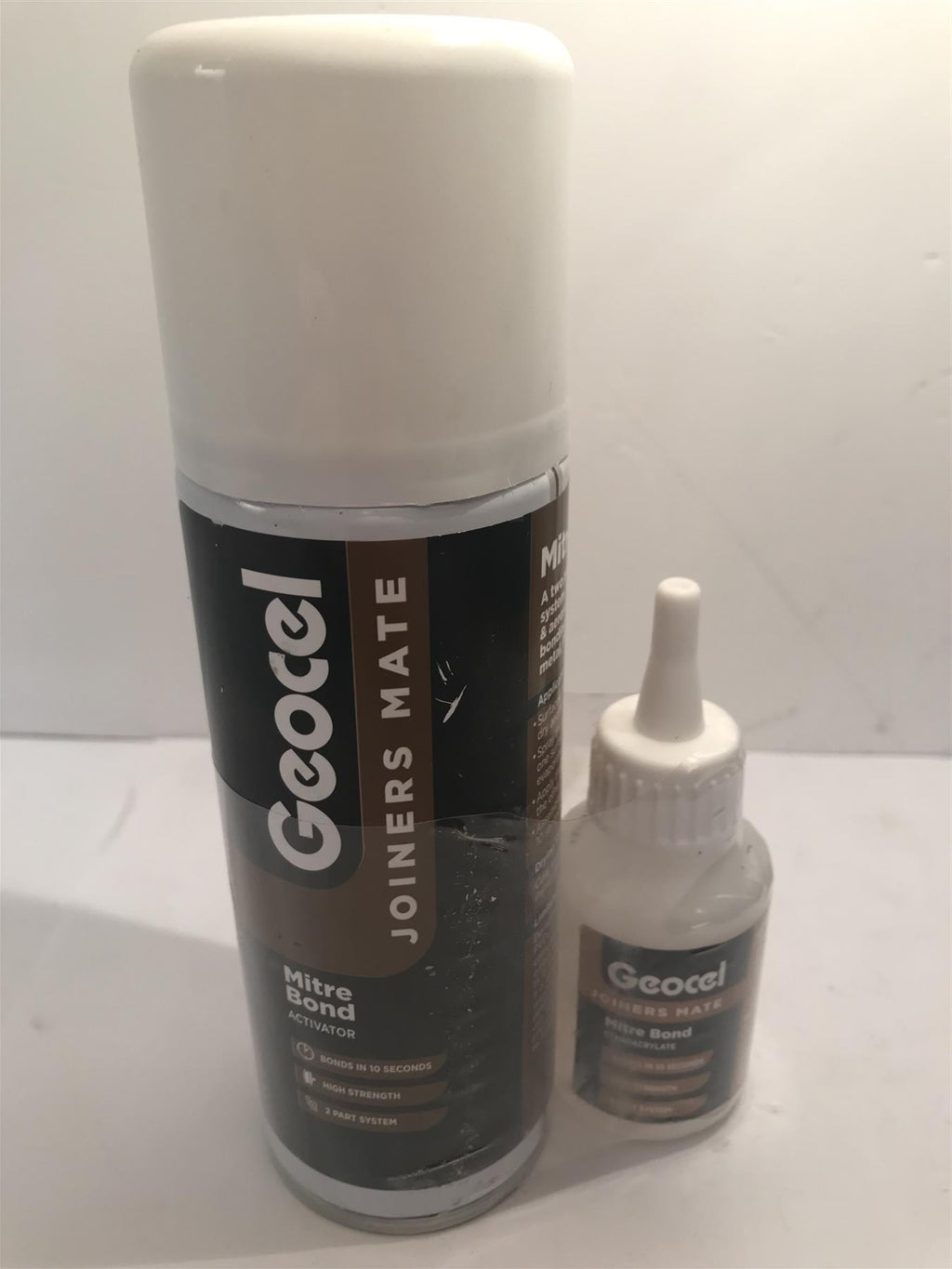 GEOCEL JOINERS MATE MITRE BOND TWO PART INSTANT FAST BONDING GLUE WOOD ADHESIVE