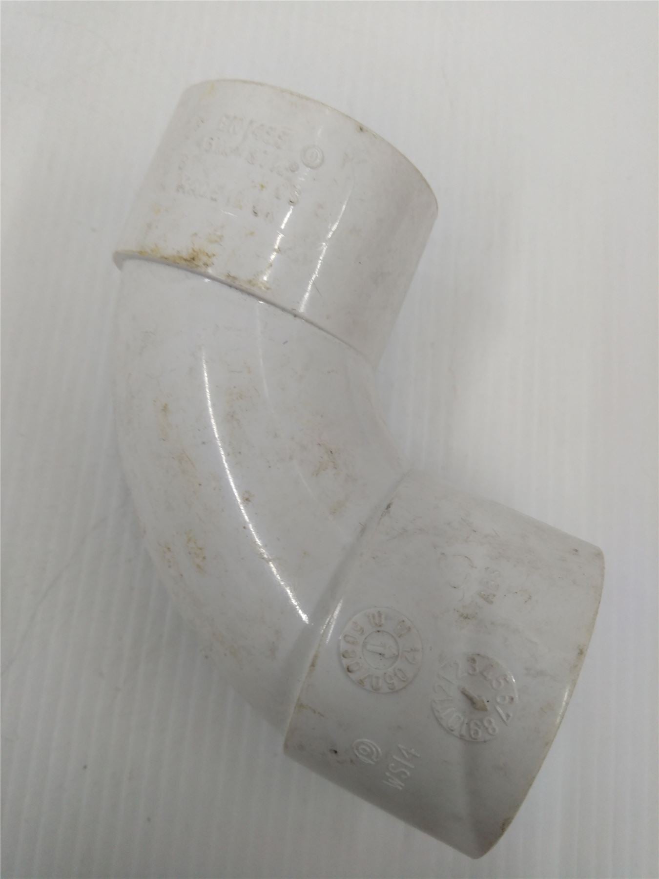 NEW WHITE 43mm 87.5 87.5 DEG DEGREE ELBOW EN1455