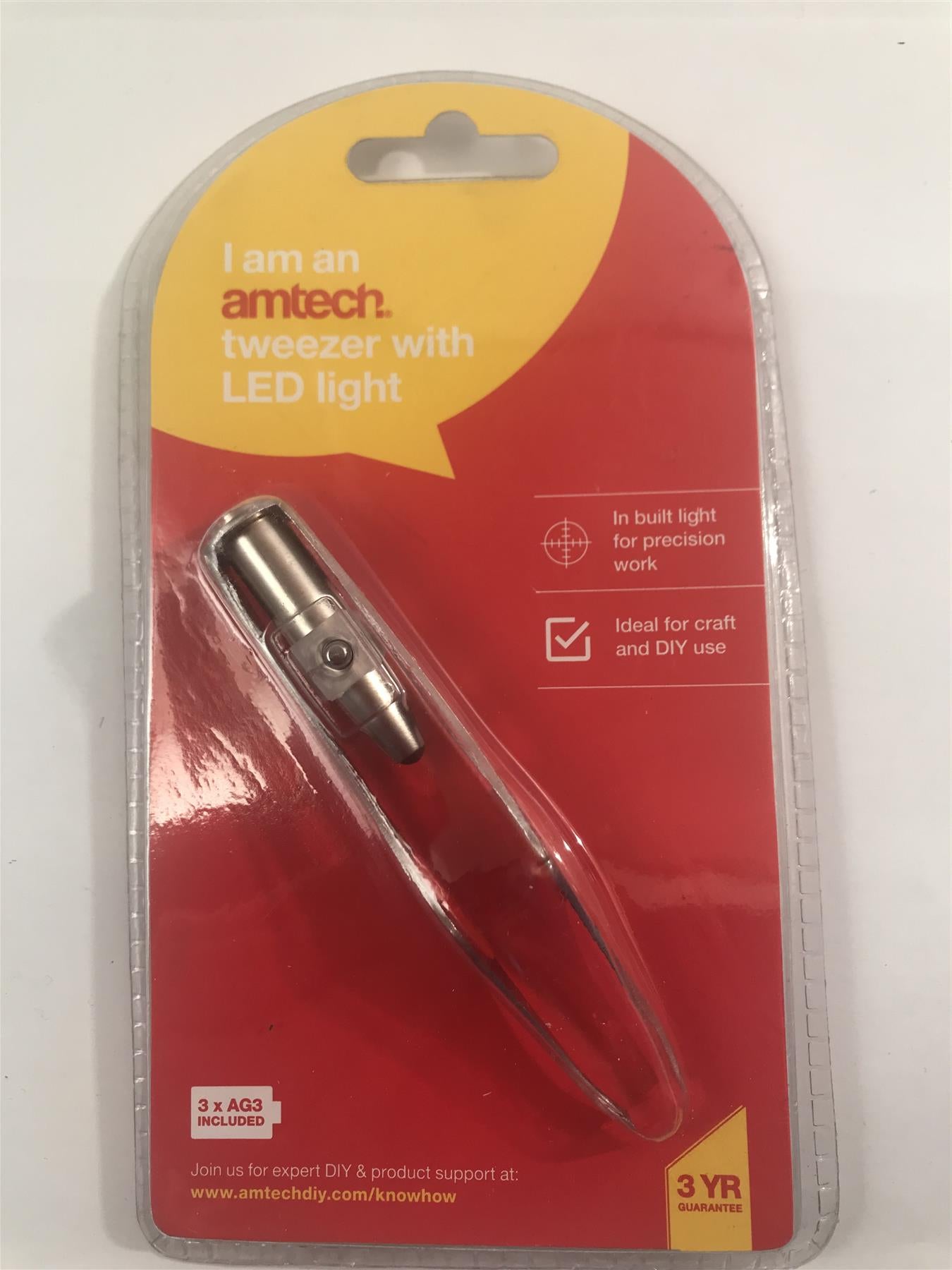 Amtech Tweezers With LED Light  R0390