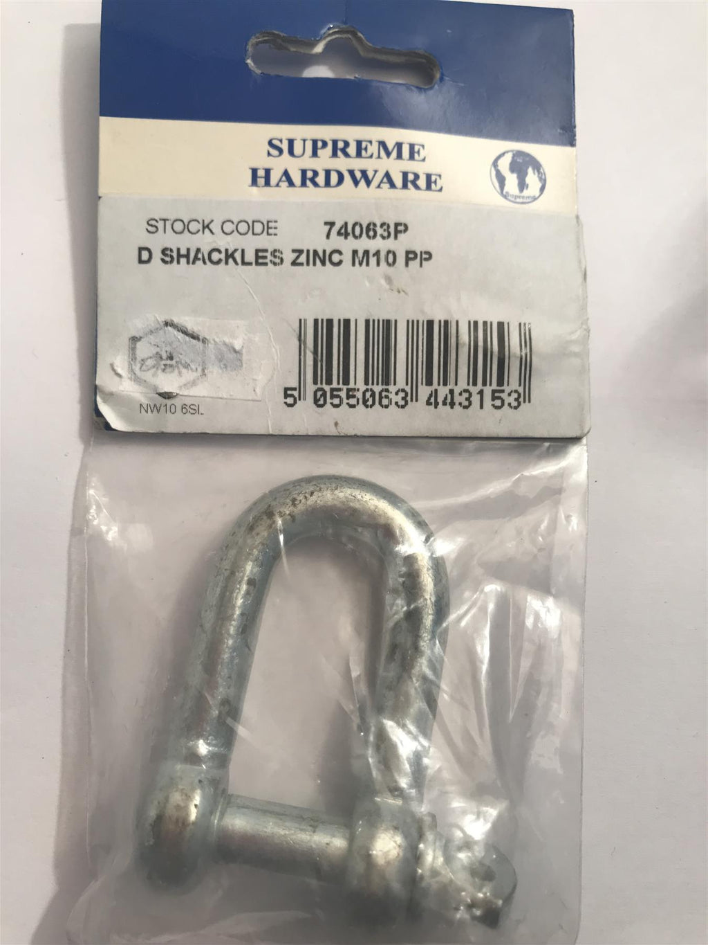 Supreme Hardware Zinc D Shackles M10 PP 74063P