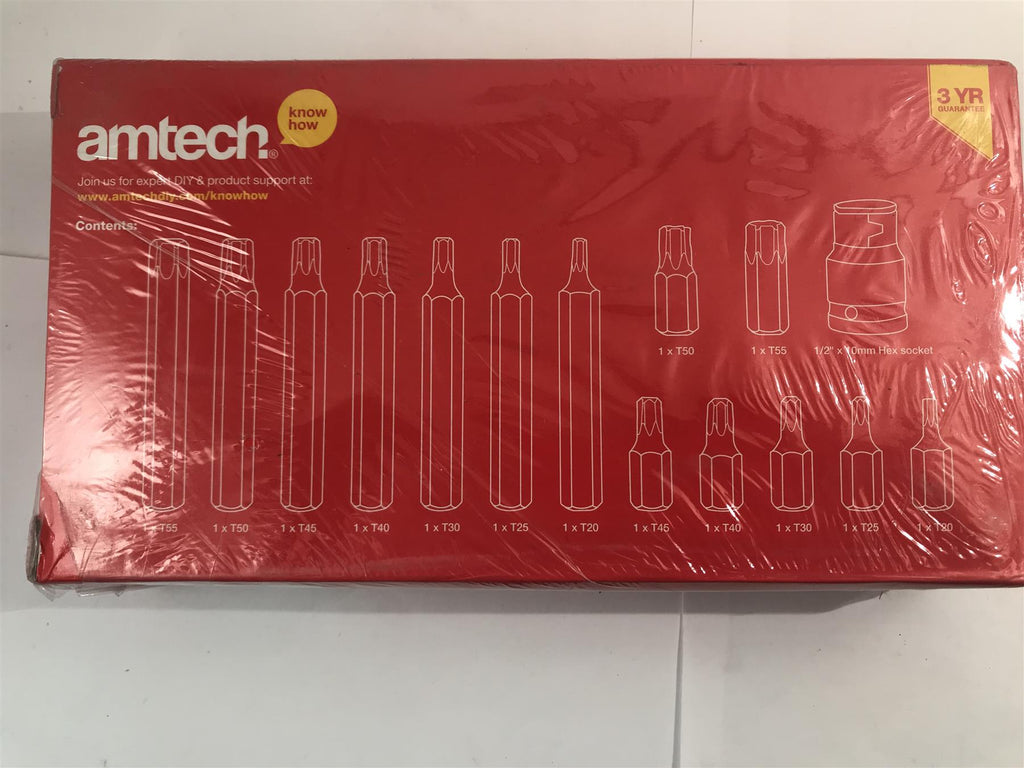 Amtech 15pc Torx Bit and Socket Set  I8500
