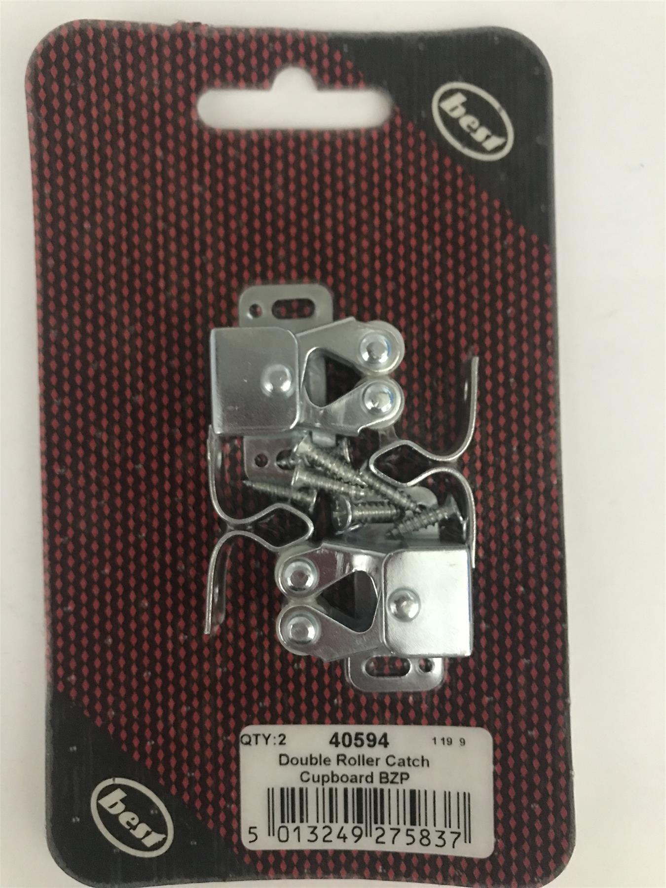 Best double Roller Catch for Cupboards Zinc Plated (2 Pk)  40594