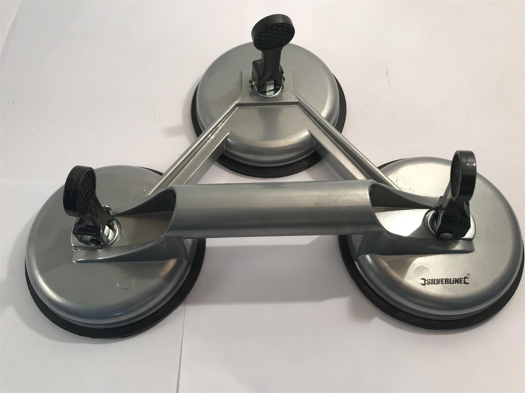 Silverline Triple Suction Pad Aluminium 100kg  837325