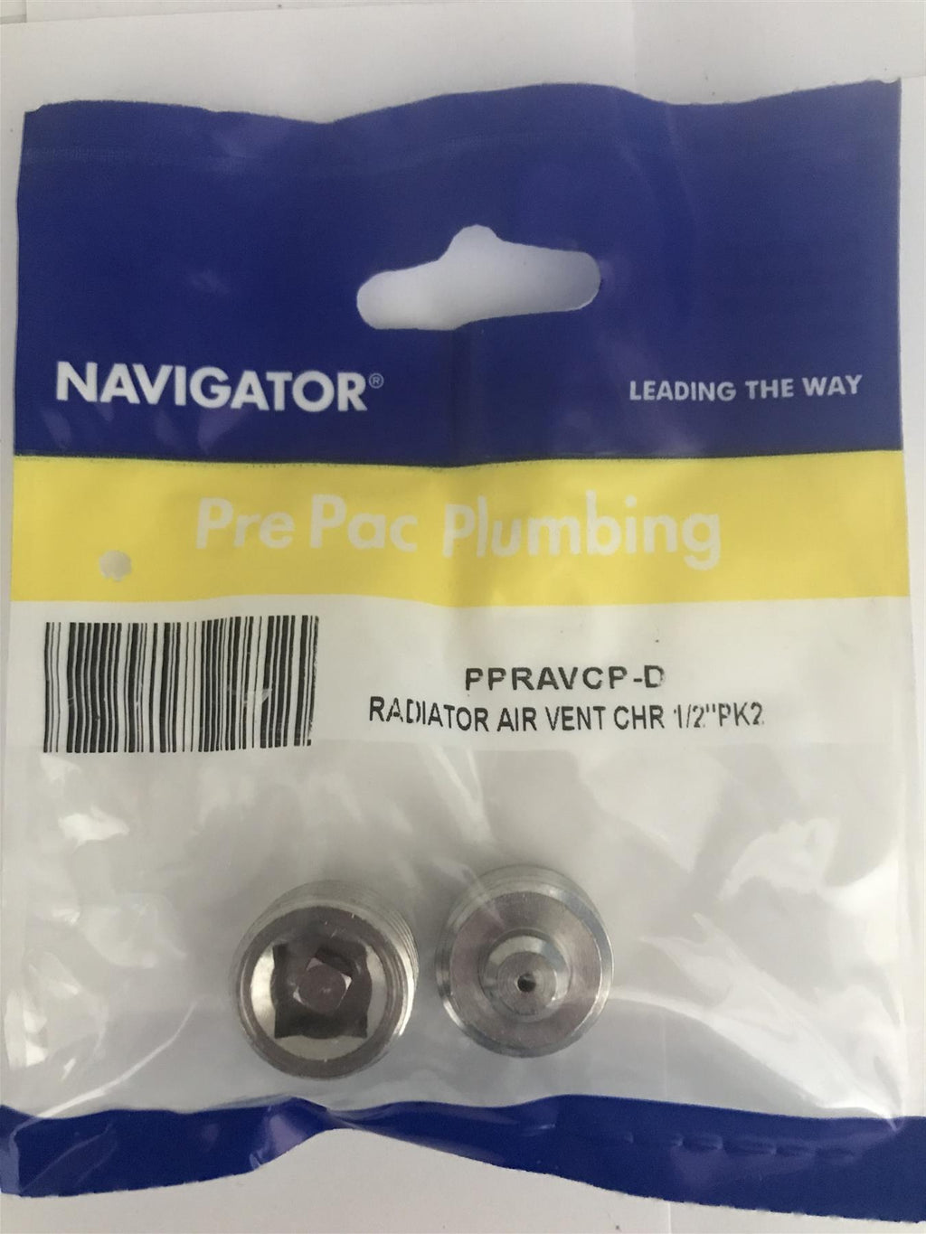 Navigator 1/2" Chrome Radiator Air Vent (2pk) PPRAVCP-D
