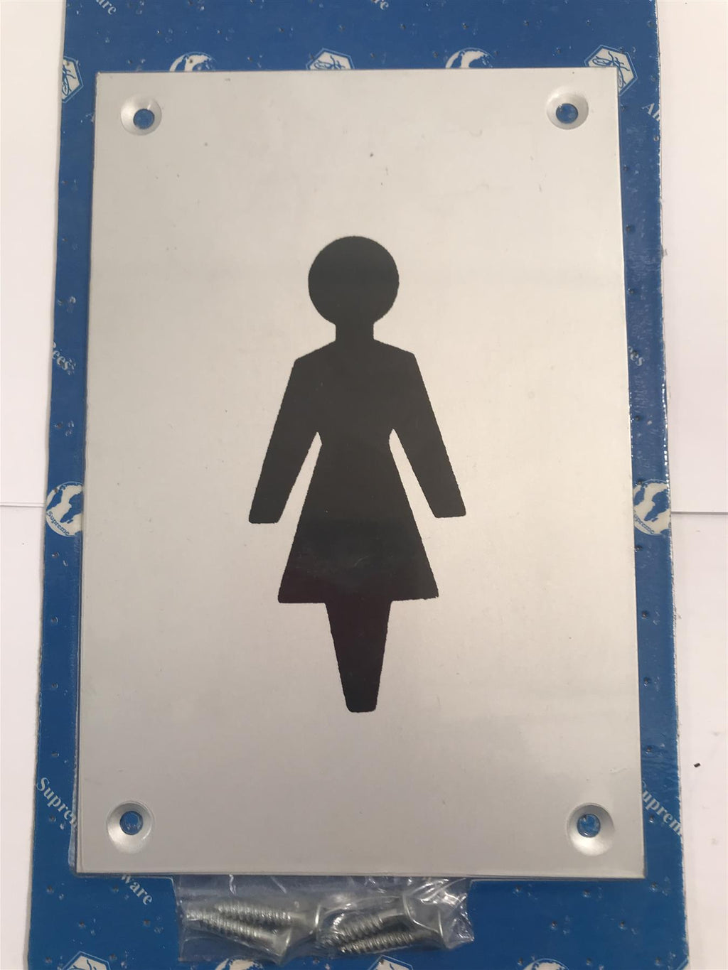 Aluminium  Female WC Sign 150mmx100mm pre-drilled with screws  33118P