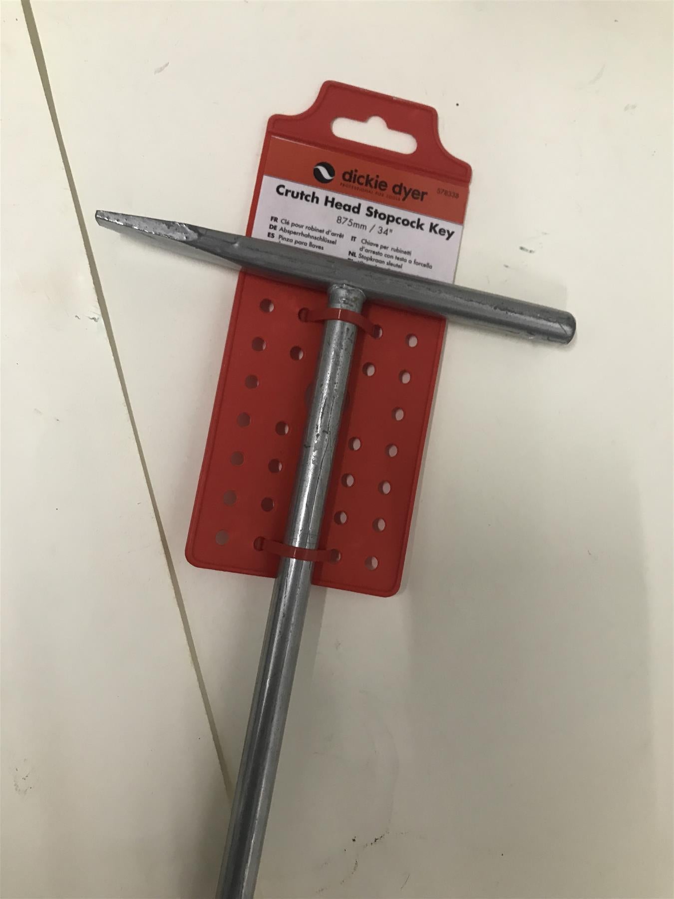 Dickiedyer Crutch Head Stopcock Key 875mm x 3/4"  578338