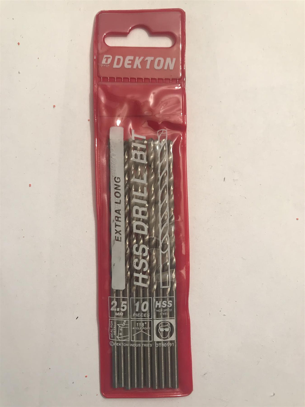 Dekton Extra Long HSS Drill Bit 2.5mm 10 Pack