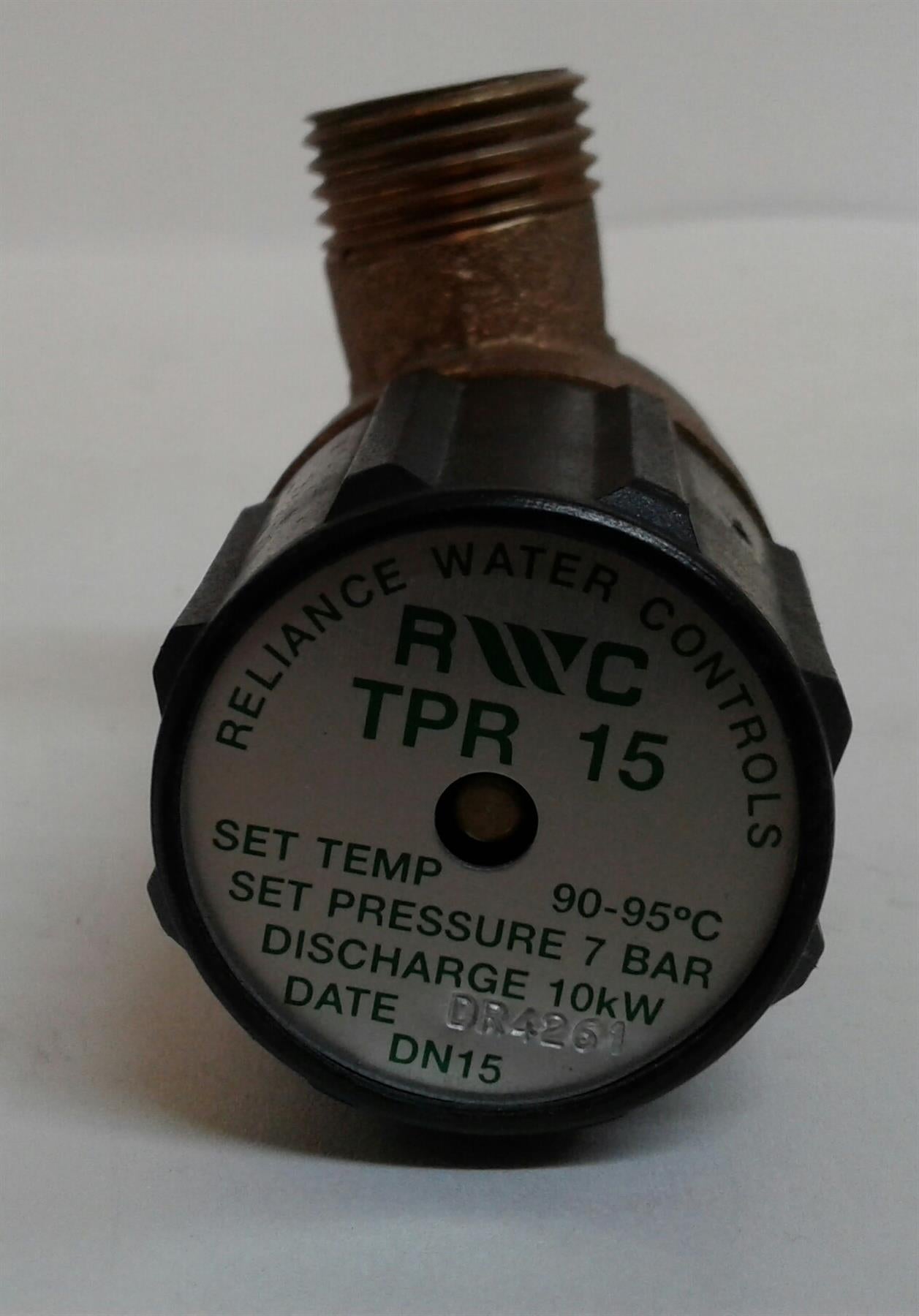 7 Bar TPR15 Pressure and Temperature Relief Valve 90-95°C DR4261