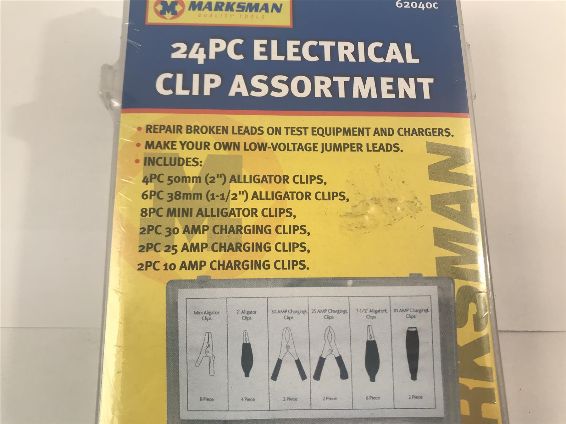 24PC MARKSMAN ELECTRICAL CLIPS ASSORTMENT 62040C