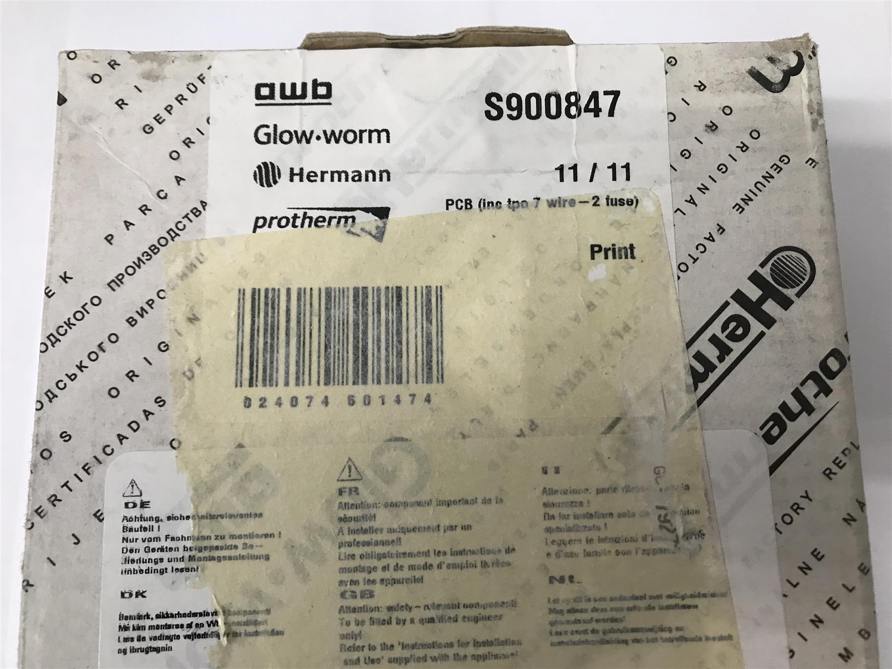 Glowworm PCB S900847 Ultimate Double Fuse