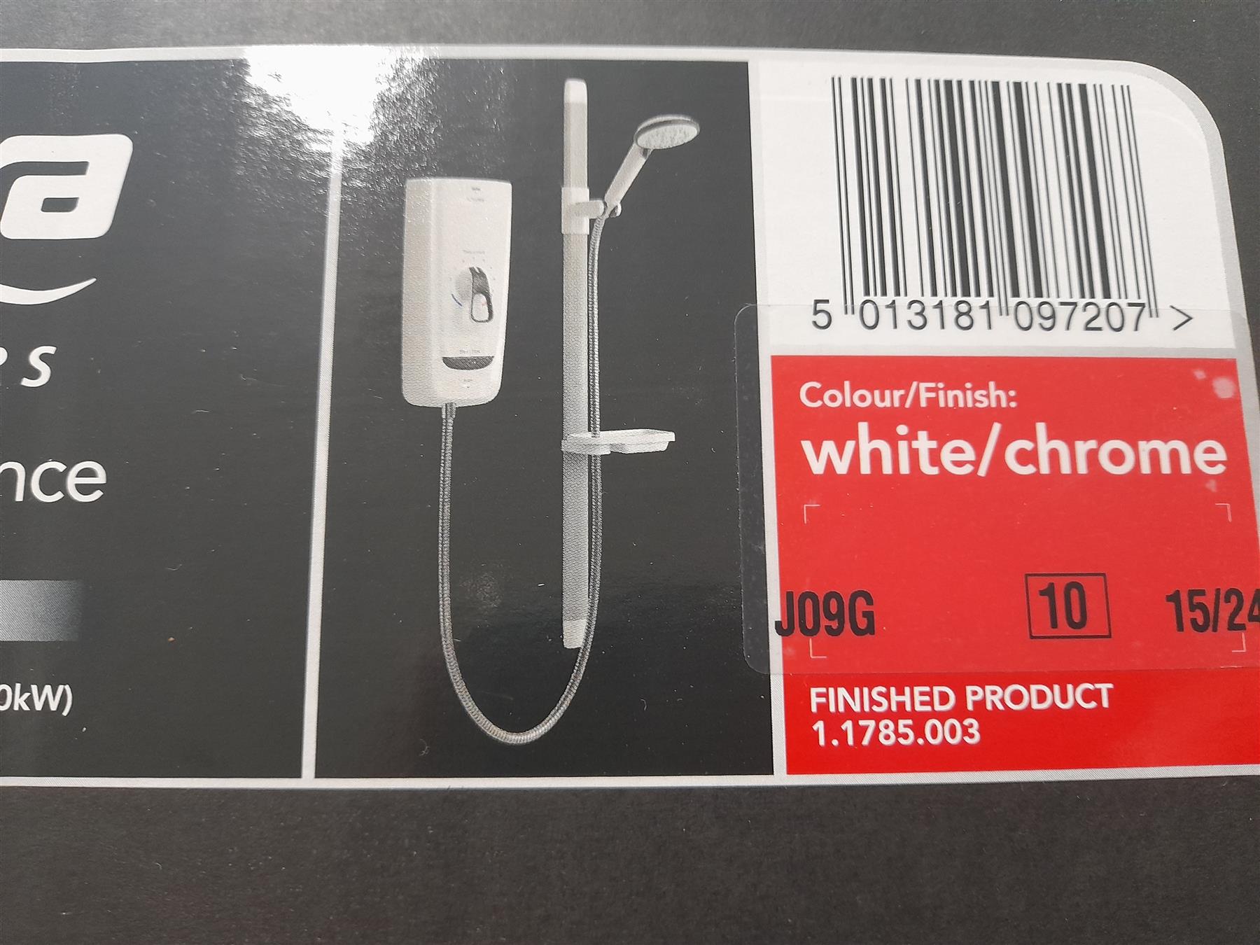 Mira 1.1785.003 Advance Flex 8.7 kW Thermostatic Electric Shower White/Chrome