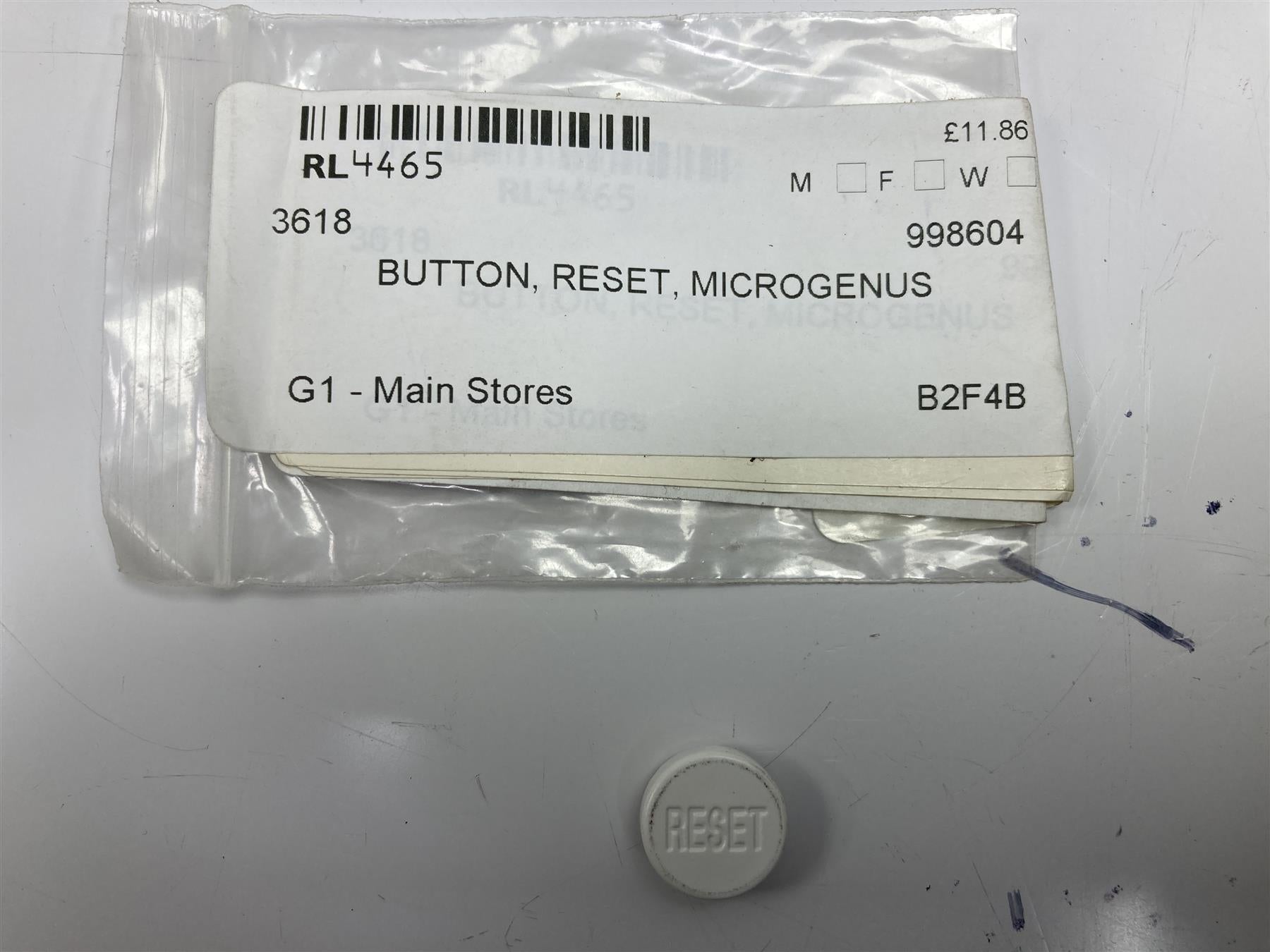 ARISTON MTS RESET BUTTON ART. 998604 RADI BOILER MINICODEX 23 27 MFFI