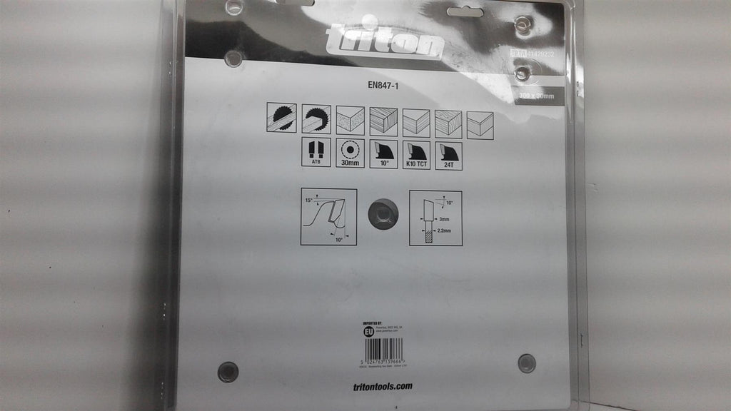Triton 429232 Woodworking Saw Blade 300 x 30mm 24T