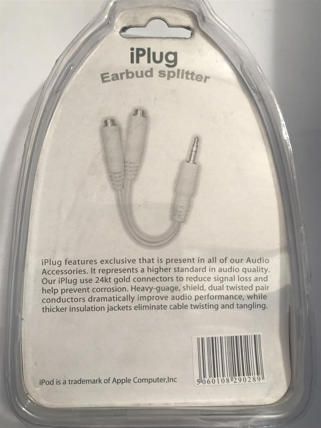 iPlug Earbud Splitter  24kt Gold Plated Connectors
